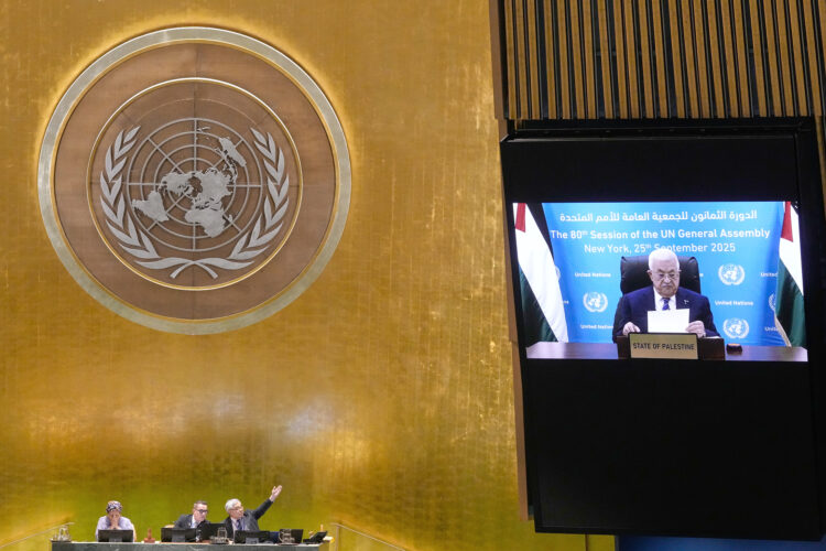 'Palestinians will not leave,' president says in virtual speech